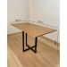 Mesa de jantar retangular 4 lugares Ipê Freijó 130x80cm moderna 