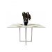 Mesa de jantar retangular Ipê Branca 4 lugares 130x80cm MDF estilo industrial 