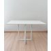 Mesa de jantar retangular Ipê Branca 4 lugares 130x80cm MDF estilo industrial 