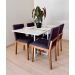 Mesa de jantar retangular Ipê Branca 4 lugares 130x80cm MDF estilo industrial 