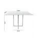 Mesa de jantar retangular Ipê Branca 4 lugares 130x80cm MDF estilo industrial 