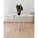Mesa de jantar retangular Ipê Branca 4 lugares 130x80cm MDF estilo industrial 