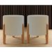 Kit Puff Banqueta Domus Decorativo Luxo Cor Bege