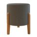 Kit Puff Banqueta Domus Decorativo Luxo Cor Cinza