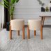 Kit Puff Banqueta Redondo Thor Decorativo Quarto Sala Luxo Bege