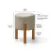 Kit Puff Banqueta Redondo Thor Decorativo Quarto Sala Luxo Bege