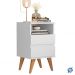 Mesa De Cabeceira Pop Retrô Pés Palito Branco