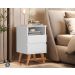 Mesa De Cabeceira Pop Retrô Pés Palito Branco