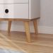Mesa de Cabeceira Dream 2 Gavetas Off White / Freijó - Lojas Movex