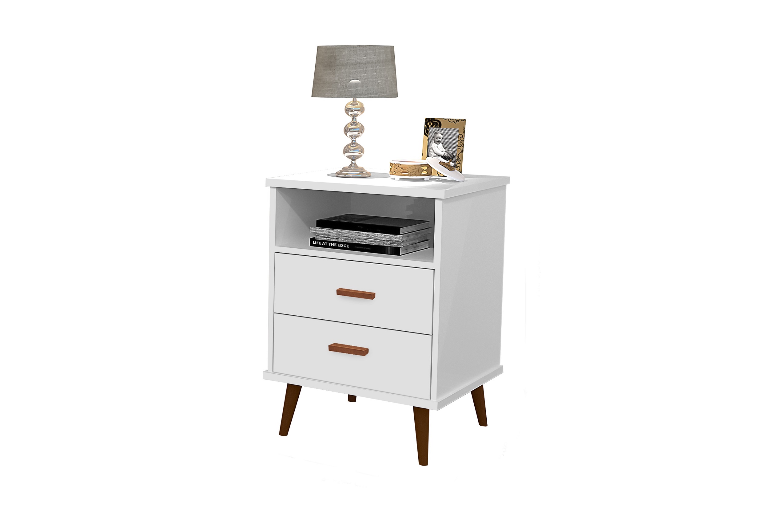 Mesa de cabeceira Itália retrô cor Branco
