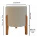 Puff Banqueta Domus Decorativo Luxo Cor Bege
