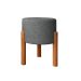 Puff Banqueta Redondo Thor Decorativo Quarto Sala Luxo Cinza