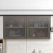 Armário Aéreo 120cm 2 Portas de Vidro Grace Carvalho Oak Z44 - Mpozenato