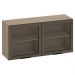 Armário Aéreo 120cm 2 Portas de Vidro Grace Carvalho Oak Z44 - Mpozenato