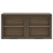 Armário Aéreo 120cm 2 Portas de Vidro Grace Carvalho Oak Z44 - Mpozenato