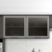 Armário Aéreo 120cm 2 Portas de Vidro Grace Grafite Z44     - Mpozenato