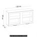 Armário Aéreo 120cm 2 Portas de Vidro Grace Grafite Z44     - Mpozenato