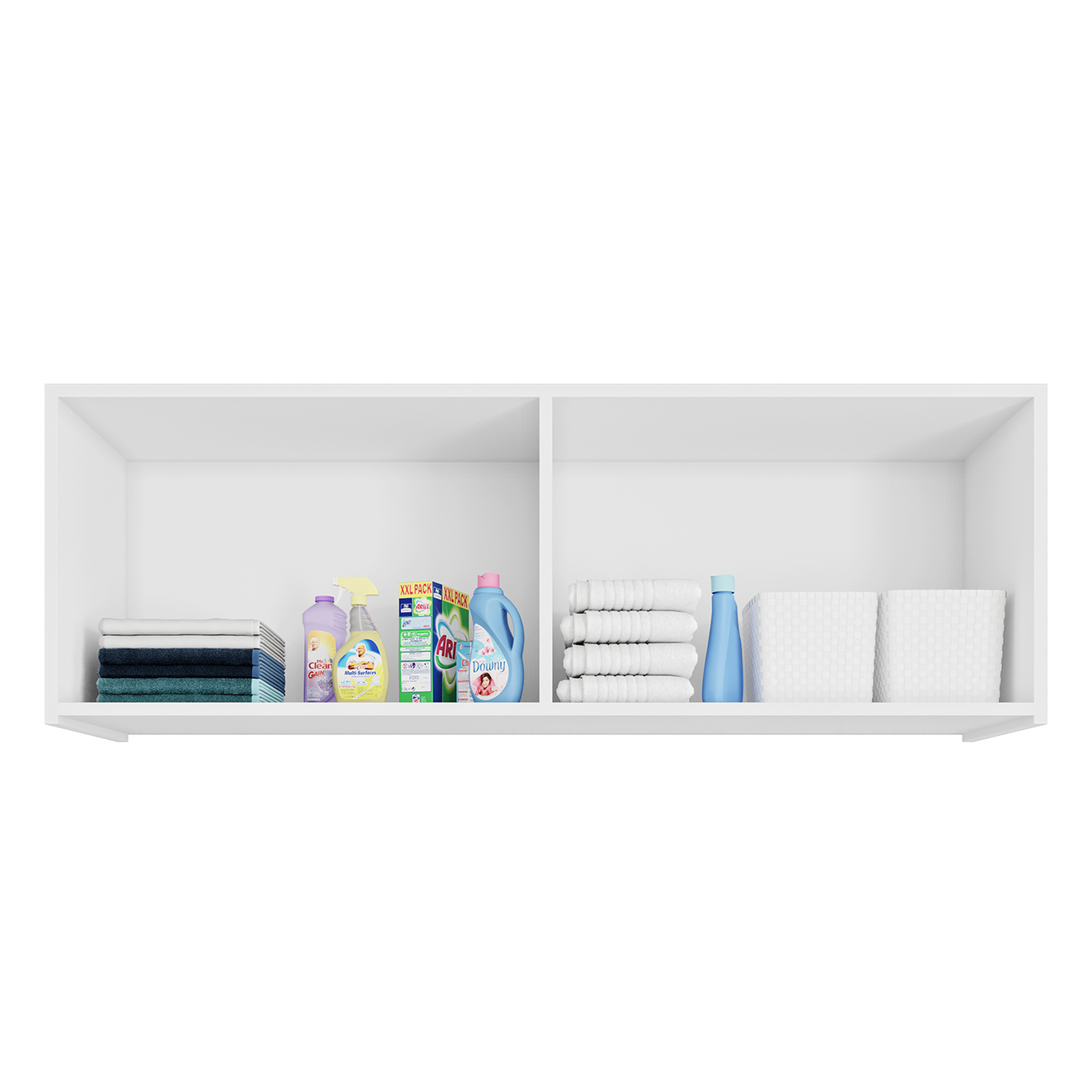 Armário Aéreo Multiuso Lavanderia 118cm Monna Branco Z34    - Mpozenato