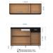 Armário Aéreo e Balcão de Cozinha 120cm com Tampo Classic P11 Preto - Mpozenato