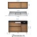 Armário Aéreo e Balcão de Cozinha com Pia Inox 120cm Classic P11 Preto - Mpozenato