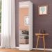 Armário Multiuso 1 Porta 4 Prateleiras Reflex II D02 Branco - Mpozenato