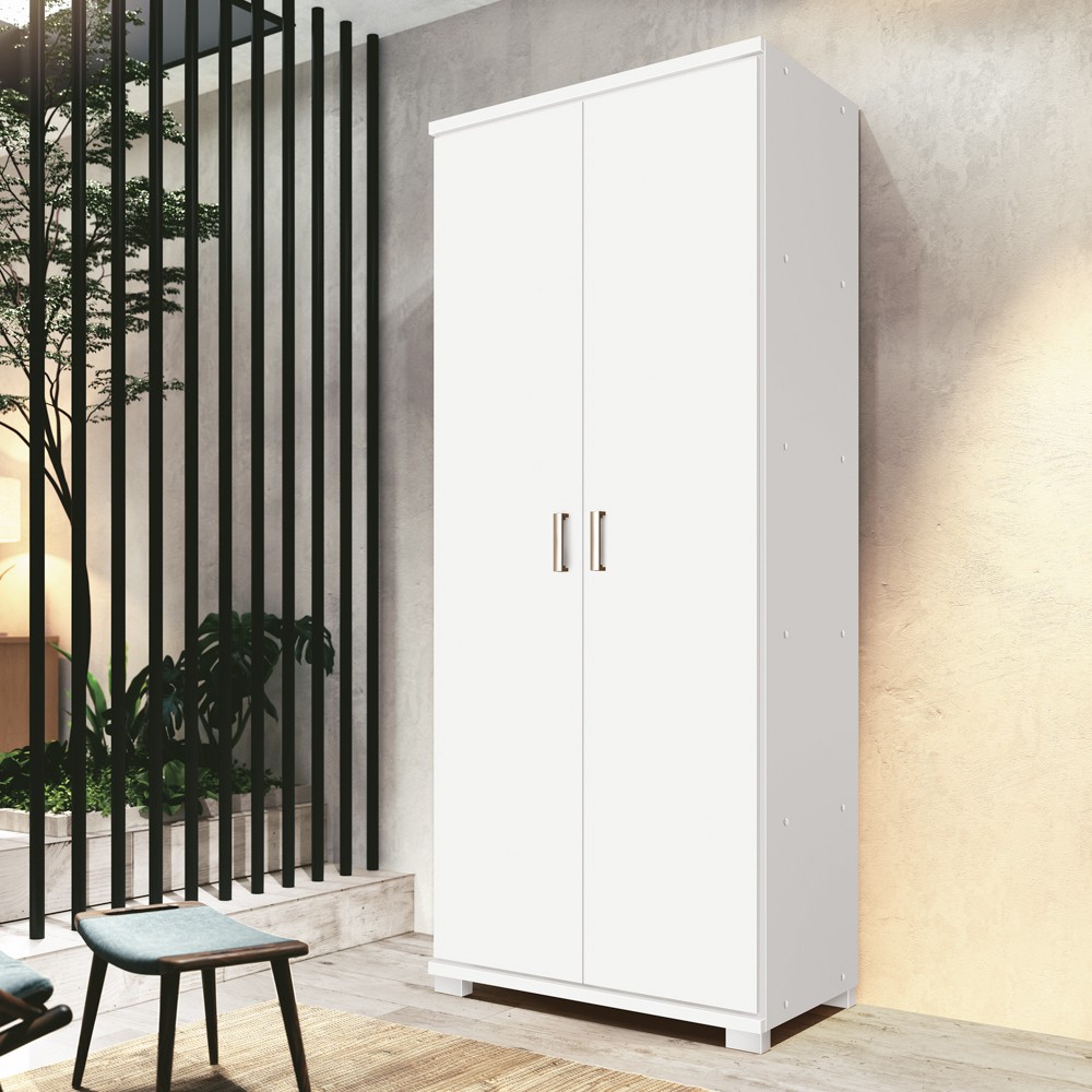 Armário Multiuso 2 Portas 4 Prateleiras New F08 Branco - Mpozenato