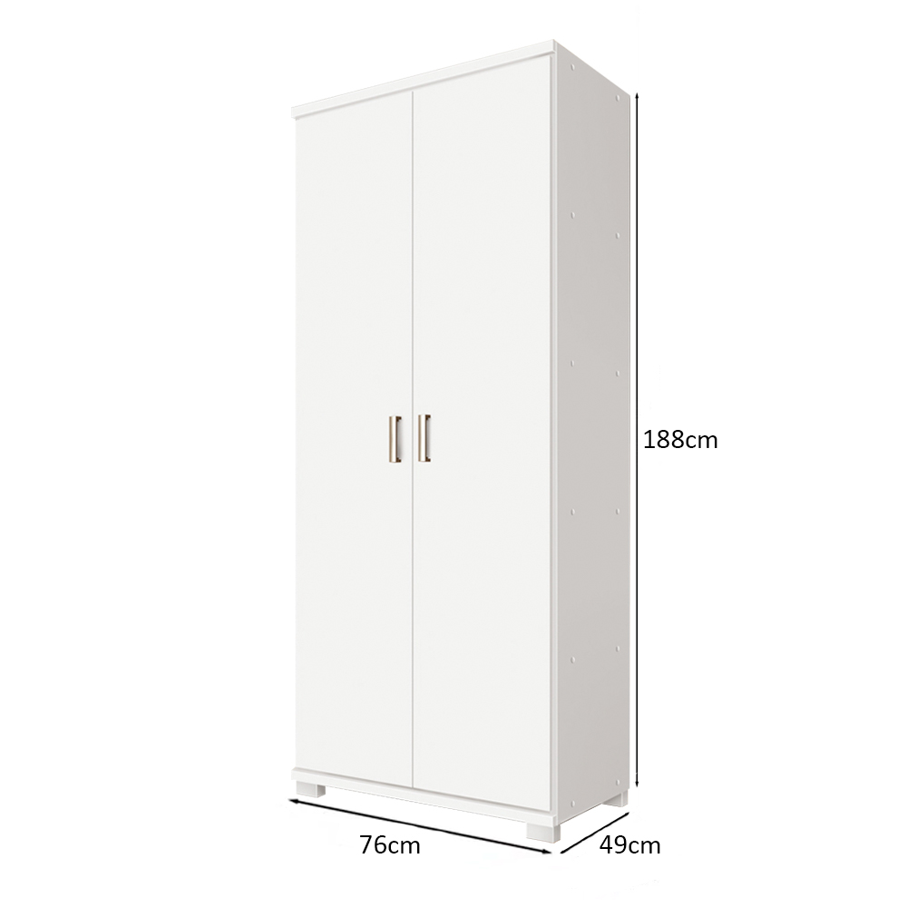 Armário Multiuso 2 Portas 4 Prateleiras New F08 Branco - Mpozenato