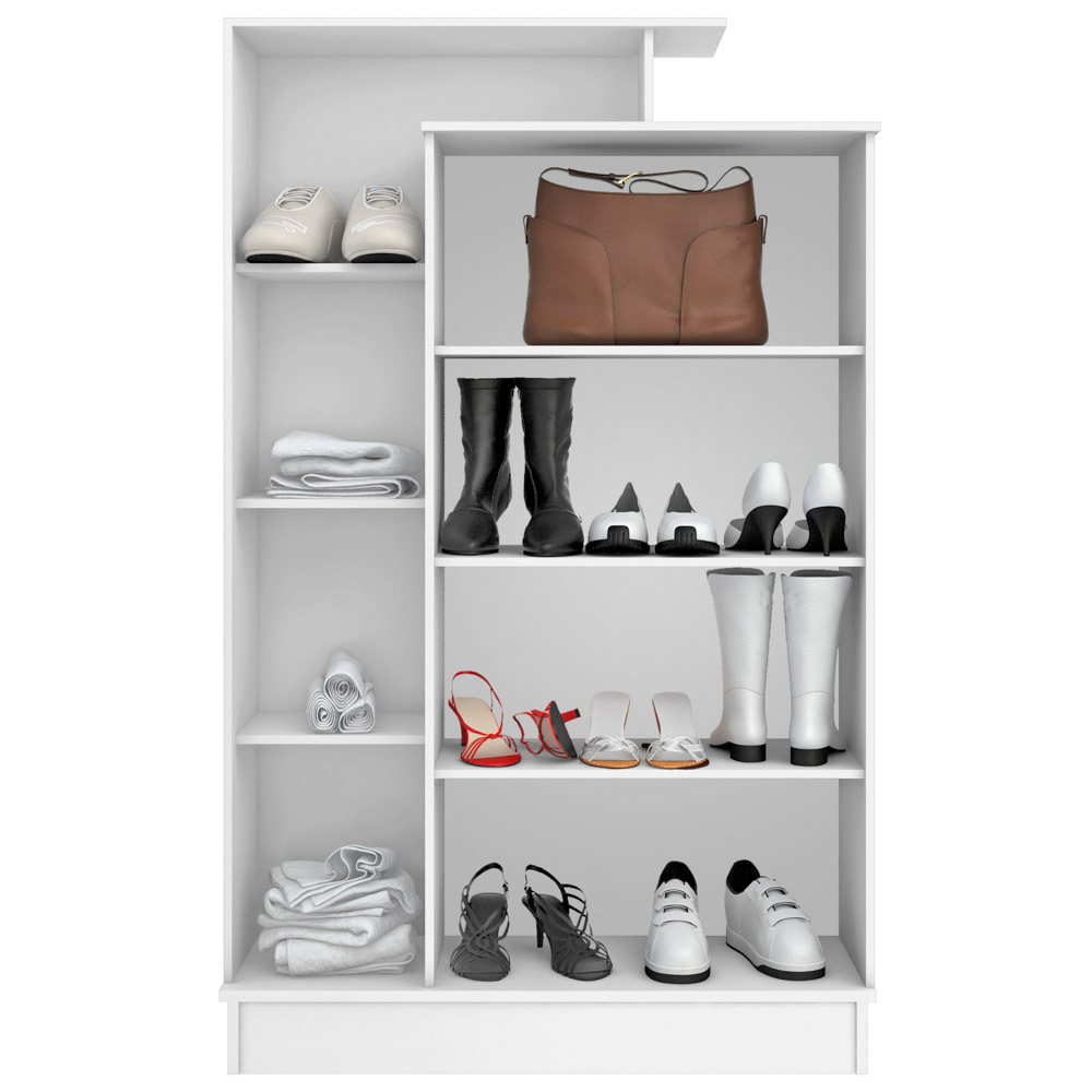 Armário Multiuso 2 Portas 6 Prateleiras Elite D02 Branco - Mpozenato