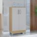 Armário Multiuso 60cm 2 Portas Tami Z46 Damasco/Off White - Mpozenato