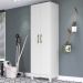 Armário Multiuso Lavanderia 55cm 2 Portas Staxx Branco Z17   - Mpozenato