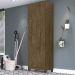 Armário Multiuso Lavanderia 55cm 2 Portas Staxx Castanho Wood Z17 - Mpozenato