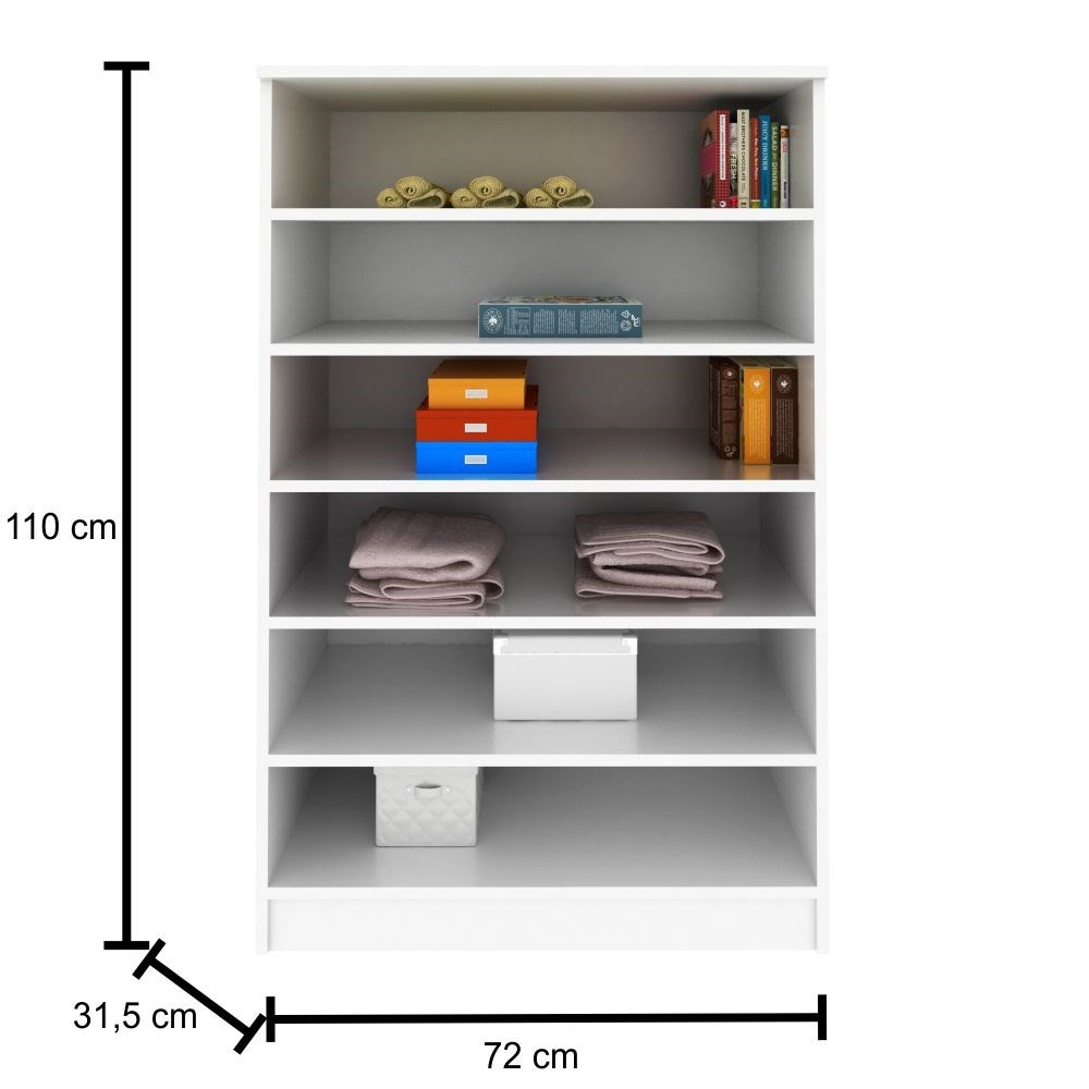 Armário Multiuso para Lavanderia Bell P04 Branco - Mpozenato