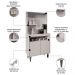 Armário de Cozinha 2 Portas Cantinho do Café 70cm Bella M24 Branco - Mpozenato
