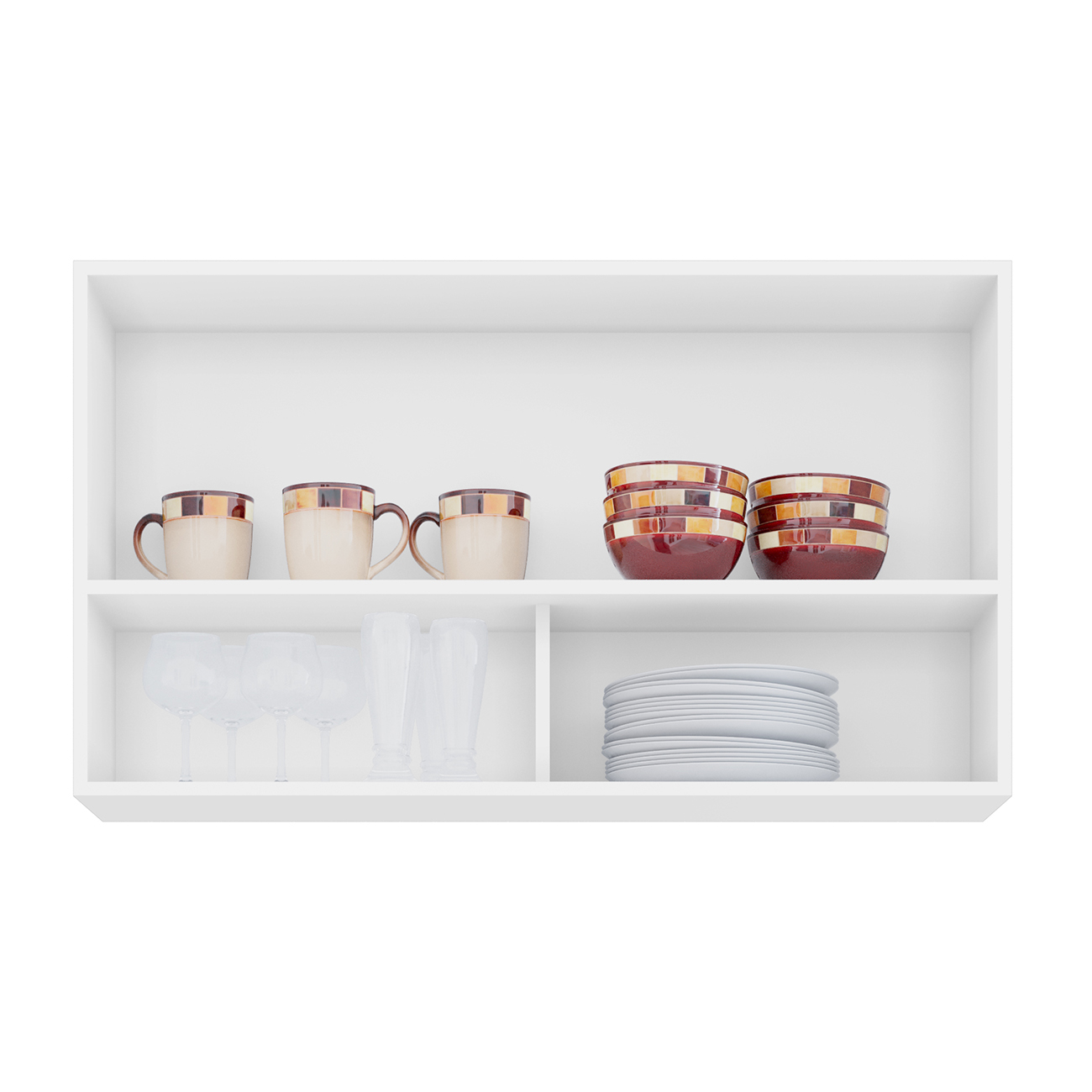 Armário de Cozinha Aéreo 100cm Basculante Mia M24 Branco - Mpozenato