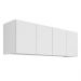 Armário de Cozinha Aéreo 118cm 4 Portas Monna Branco Z34    - Mpozenato