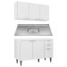 Armário de Cozinha CP01 Com Pia 120cm Pérola Z34 Branco     - Mpozenato