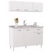 Armário de Cozinha CP01 Com Pia Inox Classic P11 Branco - Mpozenato