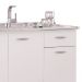 Armário de Cozinha CP01 Com Pia Inox Classic P11 Branco - Mpozenato