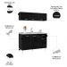 Armário de Cozinha CP01 Com Pia Inox Classic P11 Preto - Mpozenato