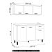 Armário de Cozinha CP01 Com Tampo 120cm Classic P11 Preto - Mpozenato