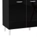 Armário de Cozinha CP01 Com Tampo 120cm Classic P11 Preto - Mpozenato
