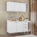Armário de Cozinha Com Tampo CP08 140cm Pérola Branco Z34     - Mpozenato
