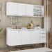 Armário de Cozinha Com Tampo CP10 180cm Pérola Branco Z34     - Mpozenato