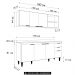 Armário de Cozinha Com Tampo CP10 180cm Pérola Branco Z34     - Mpozenato