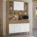 Armário de Cozinha Compacta 121cm Bruna Plus Freijó/Supremo Z06 - Mpozenato
