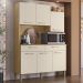 Armário de Cozinha Compacta 132cm Stella Plus Freijó/Soft Z06 - Mpozenato