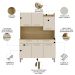 Armário de Cozinha Compacta 132cm Stella Plus Freijó/Soft Z06 - Mpozenato
