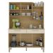 Armário de Cozinha Compacta 132cm Stella Plus Freijó/Soft Z06 - Mpozenato