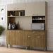 Armário de Cozinha Compacta 182cm Mary K02 Freijó/Vanilla - Mpozenato