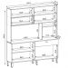 Armário de Cozinha Compacta 182cm Mary K02 Freijó/Vanilla - Mpozenato